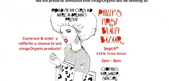 cinagrOrganic at Around the Way Curls event